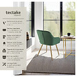 TECTAKE - Lot 4 chaises de salle à manger aspect velours matelassé vert/or - vignette