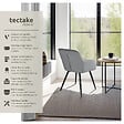 TECTAKE - Chaise rembourrée aspect velours style scandinave gris/noir - vignette