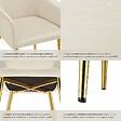TECTAKE - Lot 4 Fauteuils aspect velours rembourrés avec dossier continu beige - vignette
