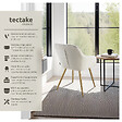 TECTAKE - Lot 4 chaises élégantes aspect corde forme ergonomique crème/doré - vignette