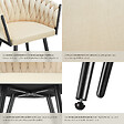 TECTAKE - Lot 4 chaises de salle à manger en velours design noué sables - vignette