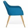 ID MARKET - Lot de 2 chaises de salle à manger scandinaves, fauteuils de table DANIA bleu canard - vignette