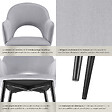 TECTAKE - Lot 6 Fauteuils aspect velours rembourré max 120 kg gris clair - vignette