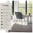 TECTAKE - Lot 6 chaises élégantes aspect corde forme ergonomique gris/doré - vignette