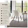 TECTAKE - Lot 2 chaises élégantes aspect corde avec forme ergonomique crème/noir - vignette