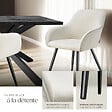 TECTAKE - Lot 2 chaises élégantes aspect corde avec forme ergonomique crème/noir - vignette