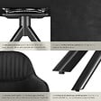 TECTAKE - Lot de 2 chaises pivotantes à 360° en velours avec rembourrage noir - vignette