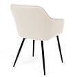 ID MARKET - Lot de 2 chaises de salle à manger, fauteuils de table MADY en velours beige - vignette