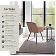 TECTAKE - Ensemble de 2 chaises en cuir synthétique aspect velours brun-noir - vignette