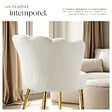 TECTAKE - Fauteuil rembourrage épais revêtement fourrure synthétique crème/or - vignette