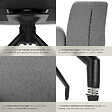 TECTAKE - Lot 6 fauteuils pivotants 360° rembourrés tissu robuste anthracite - vignette