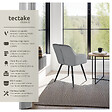 TECTAKE - Ensemble de 4 chaises en cuir synthétique aspect velours gris et noir - vignette