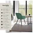 TECTAKE - Ensemble de 6 chaises effet velours ergonomiques vert foncé/noir - vignette