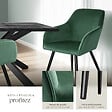 TECTAKE - Ensemble de 6 chaises effet velours ergonomiques vert foncé/noir - vignette