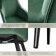 TECTAKE - Ensemble de 6 chaises effet velours ergonomiques vert foncé/noir - vignette
