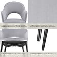 TECTAKE - Lot 4 Fauteuils aspect velours rembourré max 120 kg gris clair - vignette