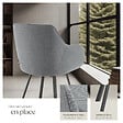 TECTAKE - Lot 4 Fauteuils pivotants rembourrés avec accoudoirs et dossier gris - vignette