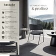 TECTAKE - Lot 6 Fauteuils rembourré ergonomique en tissu 150kg max noir - vignette