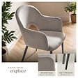 TECTAKE - Lot 6 Fauteuils aspect velours rembourré max 120 kg taupe - vignette