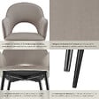 TECTAKE - Lot 6 Fauteuils aspect velours rembourré max 120 kg taupe - vignette