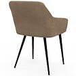 ID MARKET - Lot de 2 chaises de salle à manger, fauteuils de table JANY en velours côtelé taupe - vignette