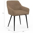 ID MARKET - Lot de 2 chaises de salle à manger, fauteuils de table JANY en velours côtelé taupe - vignette