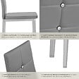 TECTAKE - Ensemble de 6 chaises de salle à manger aspect cuir à paillettes gris - vignette