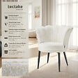TECTAKE - Fauteuil rembourrage épais revêtement fourrure synthétique crème/noir - vignette