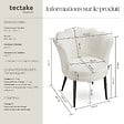 TECTAKE - Fauteuil rembourrage épais revêtement fourrure synthétique crème/noir - vignette