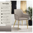 TECTAKE - Lot 4 Fauteuils aspect velours rembourrés avec dossier continu taupe - vignette