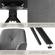 TECTAKE - Lot de 2 chaises pivotantes 360° en velours rembourré anthracite/noir - vignette