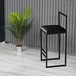 HABITAT ET JARDIN - Tabouret de bar en métal "Nordic" 35 x 35 x 84 cm - Noir - vignette