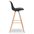 ID MARKET - Lot de 4 tabourets de bar SARA noir - vignette