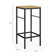 ID MARKET - Lot de 4 tabourets de bar DETROIT design industriel - vignette