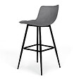 ID MARKET - Lot de 4 tabourets de bar MADY en velours gris clair - vignette