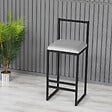 HABITAT ET JARDIN - Tabouret de bar en métal "Nordic" 35 x 35 x 84 cm - Crème - vignette