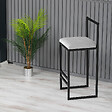 HABITAT ET JARDIN - Tabouret de bar en métal "Nordic" 35 x 35 x 84 cm - Crème - vignette
