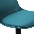 ID MARKET - Lot de 2 tabourets de bar KARL design bleu canard pied noir - vignette