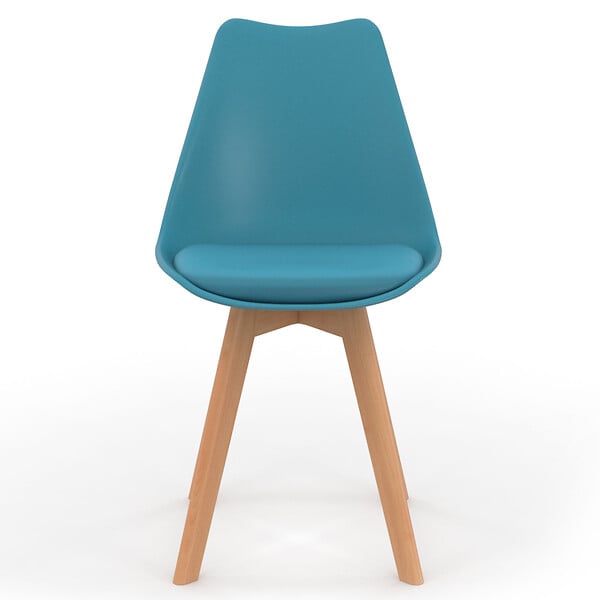 ID MARKET - Lot de 6 chaises scandinaves SARA mix color pastel rose, blanc, gris clair x2, bleu x2 - large