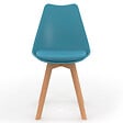 ID MARKET - Lot de 6 chaises scandinaves SARA mix color pastel rose, blanc, gris clair x2, bleu x2 - vignette