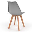 ID MARKET - Lot de 6 chaises scandinaves SARA mix color pastel rose, blanc, gris clair x2, bleu x2 - vignette