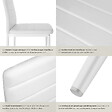 TECTAKE - Ensemble 4 chaises de salle à manger aspect cuir ergonomique blanc - vignette