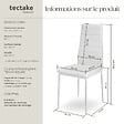 TECTAKE - Ensemble 4 chaises de salle à manger aspect cuir ergonomique blanc - vignette