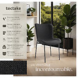 TECTAKE - Lot 6 chaises rembourrées avec revêtement tissu forme ergonomique noir - vignette