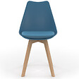 ID MARKET - Lot de 6 chaises scandinaves SARA mix color bleu canard x3 et blanc x3 - vignette