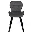 ID MARKET - Lot de 6 chaises ROBINE en velours mix color bleu x2, gris foncé x2, gris clair et jaune - vignette