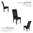 TECTAKE - Ensemble 4 chaises de salle à manger aspect cuir ergonomique noir - vignette