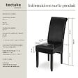 TECTAKE - Ensemble 4 chaises de salle à manger aspect cuir ergonomique noir - vignette