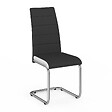 ID MARKET - Lot de 4 chaises MIA noires liseré blanc pour salle à manger - vignette
