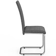 ID MARKET - Lot de 4 chaises MIA en tissu gris anthracite pour salle à manger - vignette